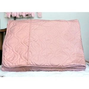 Vtg Pink Tailored Gusseted Bedspread Full/Queen Pillowtex Barbie Core Cottage